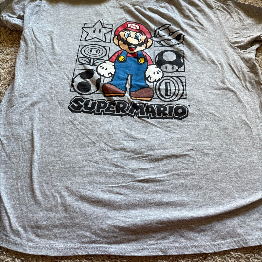 Nintendo Super Mario Gray T-Shirt